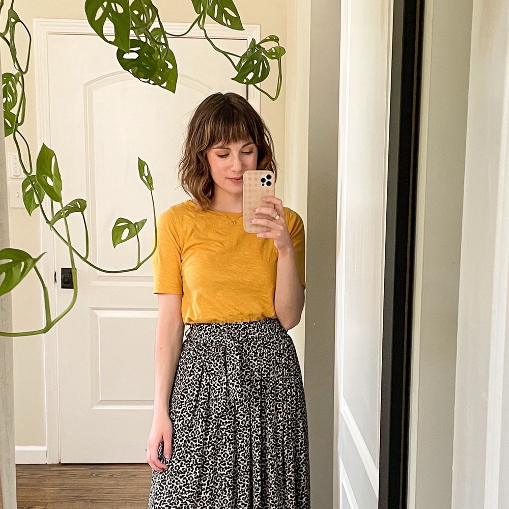 Loft yellow tee, size XS